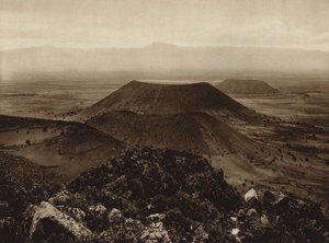 Mexique : Santa Catarina et La Caldera, volcans éteints dans la banlieue de la capitale Mexico (photo n/b) - Hugo Brehme