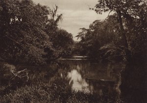 Mexique : Tamasopo, Panorama del rio, Etat de Vera Cruz (photo n/b)