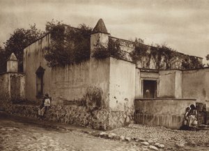 Mexique : Tlacopan, La périphérie de la capitale Mexico (photo n/b)
