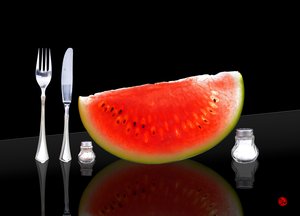 Service avec melon