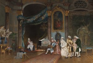 Une rencontre, vers 1880 - Hugo Salmson