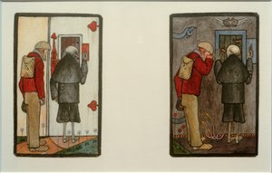 Paysans et la mort devant les portes du paradis et de l