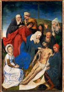 Lamentation. Diptyque de la chute et de la rédemption, aile droite : déploration ... (huile sur bois de chêne) - Hugo van der Goes