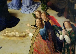 Le Retable Portinari, détail des quatre anges et de l