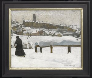 Fribourg sous la neige, vers 1920 - Hugues de Beaumont