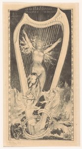 Maria Malibran devant une harpe - Huib Luns (signed by artist)