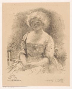 Fille assise - Huib Luns (signed by artist)