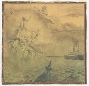 Navigation maritime. Conception de peinture murale à Rotterdam