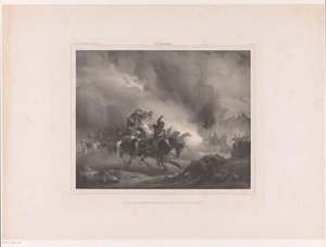 Soldats attaquants à cheval - Huib van Hove Bz