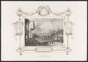 Défilé avec une imprimerie, 1836