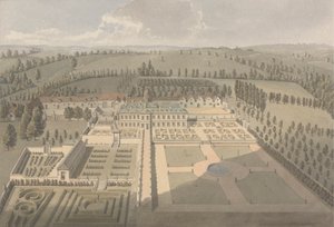 Maison et jardins de Sarsden, Oxfordshire: Vue aérienne