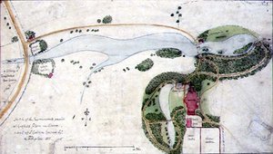 Plan de jardin pour Gosfield Place, Essex - Humphry Repton