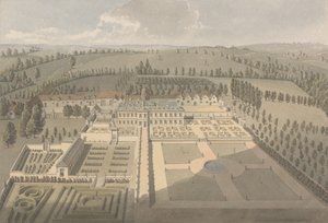 Maison et jardins de Sarsden, Oxfordshire: Vue aérienne