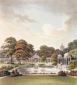 Vue depuis le dôme, Pavillon de Brighton, gravé par Joseph Constantine Stadler, publié en 1808