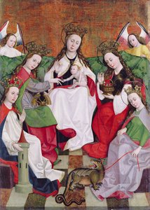 Les Noces Mystiques de Sainte Catherine, vers 1500 - Hungarian School
