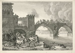 Combat sur un pont - Hyacinth de La Pegna