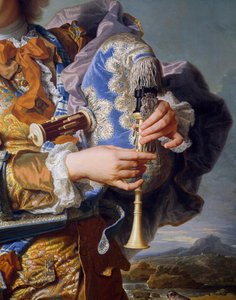 Gaspard de Gueidan jouant de la cornemuse, détail - Hyacinthe Francois Rigaud