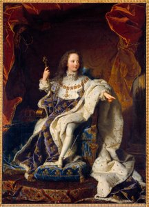 Portrait de Louis XV enfant de cinq ans en costume sacré, roi de France (1710-1774) - Hyacinthe Francois Rigaud