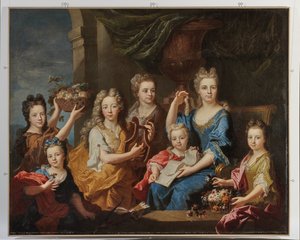 Portrait des enfants de M. Bouette de Blémur, 1703 - Hyacinthe Francois Rigaud