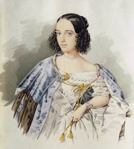 Portrait de la comédienne russe Varvara Asenkova (1817-1841) - I. Alexeyev