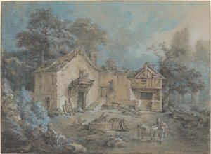 Scène de ferme - I Jean Baptiste Hüet