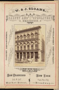 [W. and J. Sloane Carpet and Upholstery Warehouse, San Francisco]. - I. W. Taber