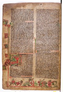 Initiale historiée D au début de La Saga d