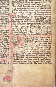 Initiale historiée P au début de La Saga des Groenlandais, de Flateyjarbok (Le Livre de Flatey) fin du XIVe siècle - Icelandic School