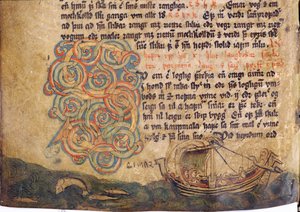 Initiale historiée S, d