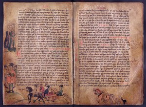 Deux pages illustrées d