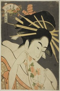 La courtisane Senzan du Chojiya, de la série "Beautés des cinq festivals"