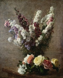Roses et Delphiniums, 1885 - Ignace Henri Jean Fantin Latour