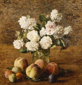 Nature morte : roses et fruits, 1878