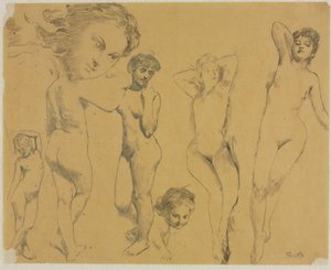 Études de nus féminins, vers 1895