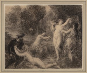Tannhäuser au Venusberg (craie sur papier) - Ignace Henri Jean Fantin Latour