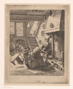 Femme faisant des crêpes avec un homme et des enfants