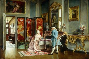 Figures dans un intérieur élégant, 1879 - Ignacio Leon y Escosura