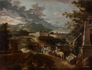 Paysage avec château de Stattenberg - Ignaz Flurer