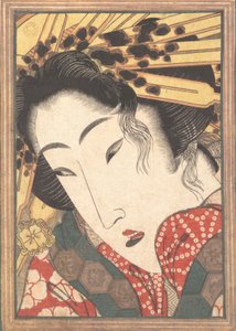Geisha rejetée des Passions refroidies par la neige printanière, 1824