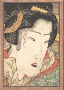 Geisha rejetée des Passions refroidies par la neige printanière, 1824