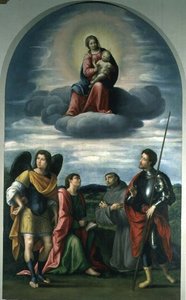 Madone et Enfant avec des saints