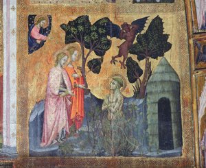 Saint François se jette dans les ronces, fresque de la Porziuncola, 1393