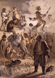 Illustration pour le conte La Lettre Perdue des Soirées du hameau près de Dikanka de Nikolaï Gogol - Illarion Mikhailovich Pryanishnikov