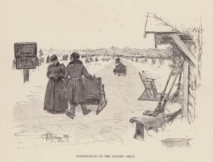 Route de traîneau sur la Neva gelée