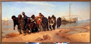 Les haleurs de barge sur la Volga - Ilya Efimovich Repin
