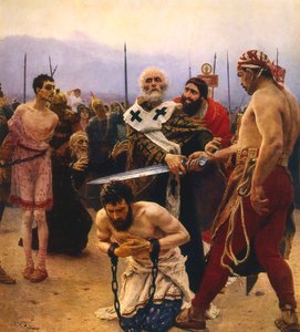 Saint Nicolas sauvant trois innocents de l