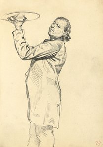 Étude pour "Un café parisien" : Un serveur tenant un plateau, vers 1872-1875 - Ilya Efimovich Repin