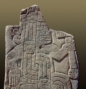 Civilisation inca : relief représentant un guerrier
