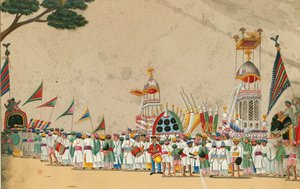 Procession de festival, vers 1800