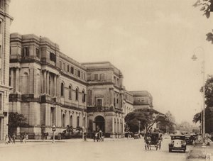 Le musée indien et Chowringhee Road en regardant vers le sud (photo n/b)